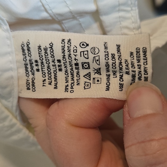 Free People White Pink Lace up Poplin Pullover Hoodie Tunic Jacket XS‎ / S - Picture 3 of 4